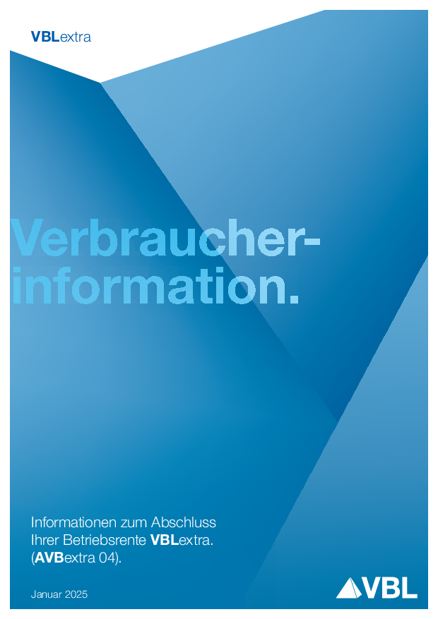 Verbraucherinformation VBLextra (AVBextra 04)
