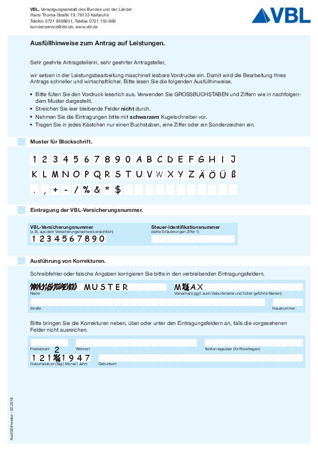 VBL. Für Rentner