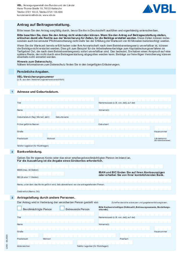 Vbl Rente Formular L305 _ Checkliste für Versicherte mit gesetzlichem ...